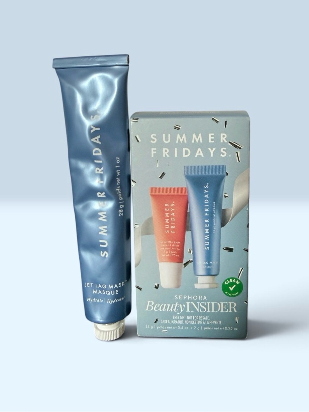 Summer Fridays mini Lip Balm Jet Lag Mask Sephora Bday Gift + 1 oz Jet Lag Mask